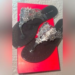 Kelly & Katie clear thomg sandals
